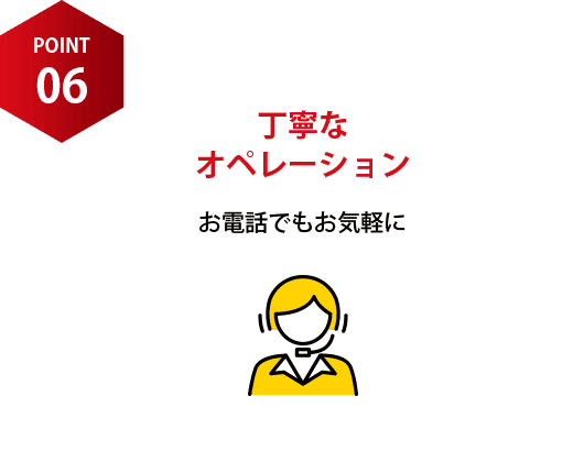 丁寧なオペレーション